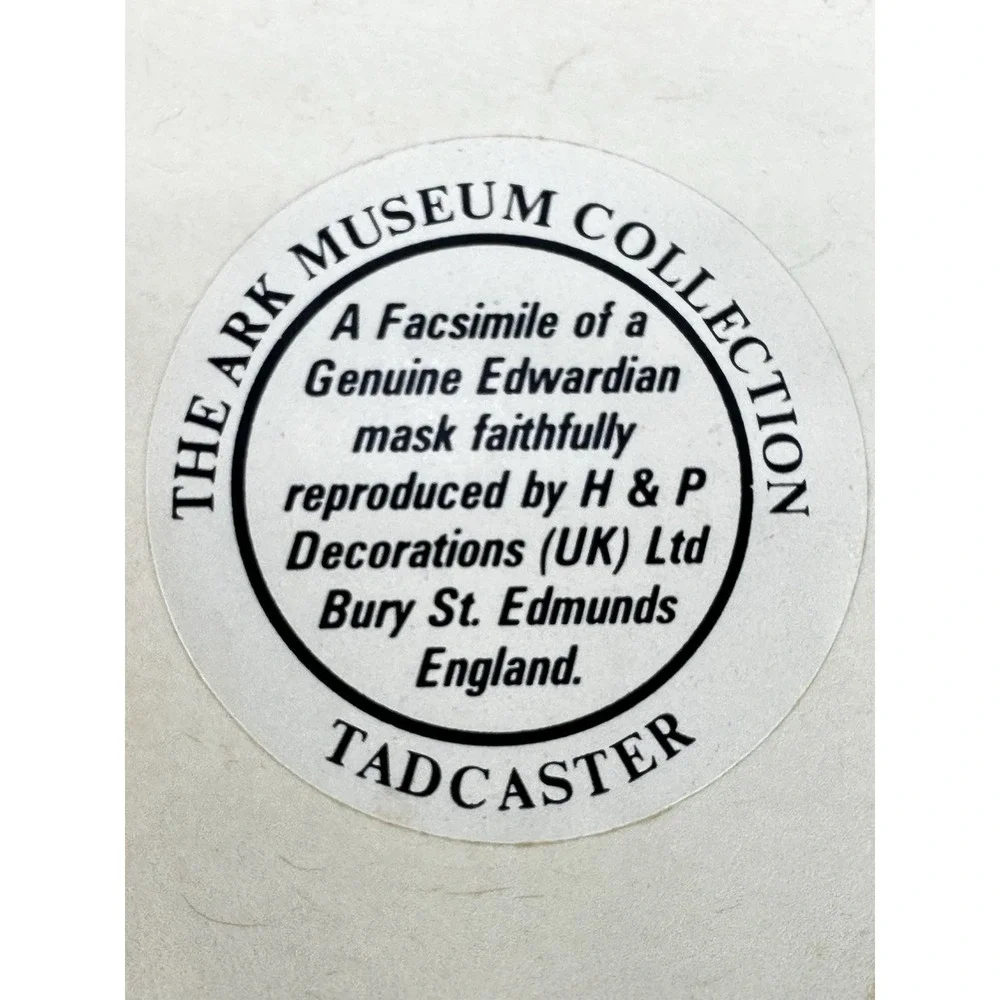 Vintage Reproduction Victorian Face Mask‎ The Ark Museum Collection Tadcaster UK